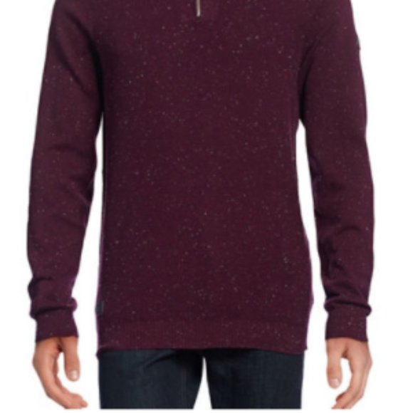 POINT ZERO - Speckled Mock Zip Sweater - Picture 2 of 2